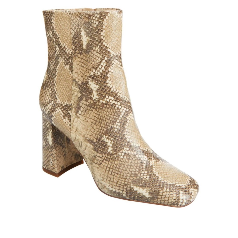 Sam Edelman Leather Codie Wheat Multi Snake Print Ankle Boots